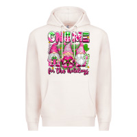 Pale Pink gnome for the holidays Premium Hoodie - texasbilliewilder