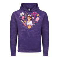 Cloud Purple nurse and nurse element heart Vintage Hoodie - AdoDesignShop