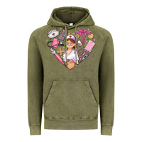 Vintage Olive nurse and nurse element heart Vintage Hoodie - AdoDesignShop