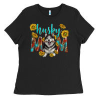 Black western alaskan husky mom Ladies Tee - texasbilliewilder