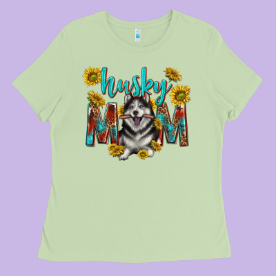 Western Alaskan Husky Mom Ladies Tee Designed By Texasbilliewilder