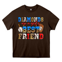 Chocolate Brown diamonds are a girl's best friend baseball Heavy Core Tee - Zillion Design Studio