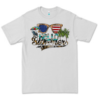 Dove Grey hello summer Premium Tee - SublimationCraftShop