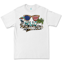 White hello summer Premium Tee - SublimationCraftShop