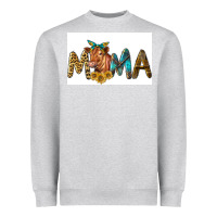 Heather Grey Western Cow Red Angus Mama Heavyweight Sweatshirt - LillyAllenDesigns