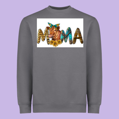 Western Cow Red Angus Mama Heavyweight Sweatshirt Designed By Lillyallendesigns
