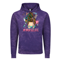 Cloud Purple messy bun nurse life Vintage Hoodie - RanaPortraitStore