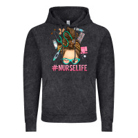 Vintage Black messy bun nurse life Vintage Hoodie - RanaPortraitStore