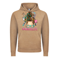 Vintage Coffee messy bun nurse life Vintage Hoodie - RanaPortraitStore