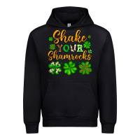 Black St. Patrick's Shake your shamrocks Urban Hoodie - OliviaCreatesArt