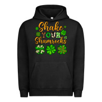 Pigment Black St. Patrick's Shake your shamrocks Urban Hoodie - OliviaCreatesArt