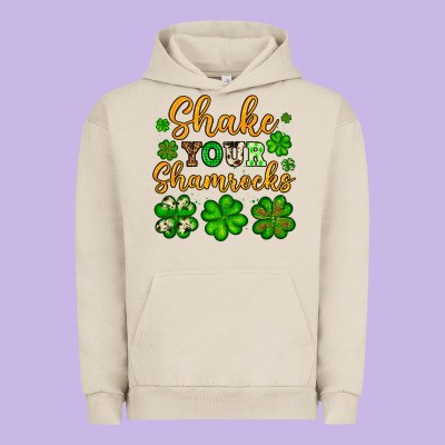 St. Patrick's Shake Your Shamrocks Urban Hoodie Designed By Oliviacreatesart