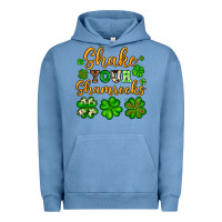 Pigment Pebble Blue St. Patrick's Shake your shamrocks Urban Hoodie - OliviaCreatesArt