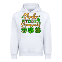 White St. Patrick's Shake your shamrocks Urban Hoodie - OliviaCreatesArt