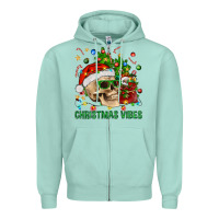 Seafoam Christmas Vibes Zipper Hoodie - BundleAndBundleShop