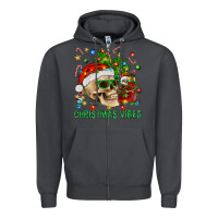 Smoke Christmas Vibes Zipper Hoodie - BundleAndBundleShop