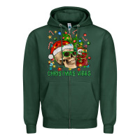 Sports Green Christmas Vibes Zipper Hoodie - BundleAndBundleShop