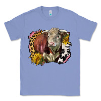 Colony Blue hereford bull western background Classic Tee - LillyAllenDesigns