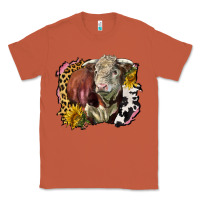 Copper hereford bull western background Classic Tee - LillyAllenDesigns