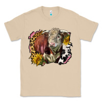 Mushroom hereford bull western background Classic Tee - LillyAllenDesigns