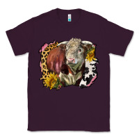 Plum hereford bull western background Classic Tee - LillyAllenDesigns