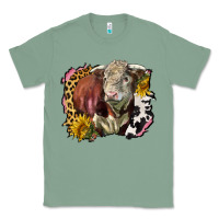 Sage hereford bull western background Classic Tee - LillyAllenDesigns