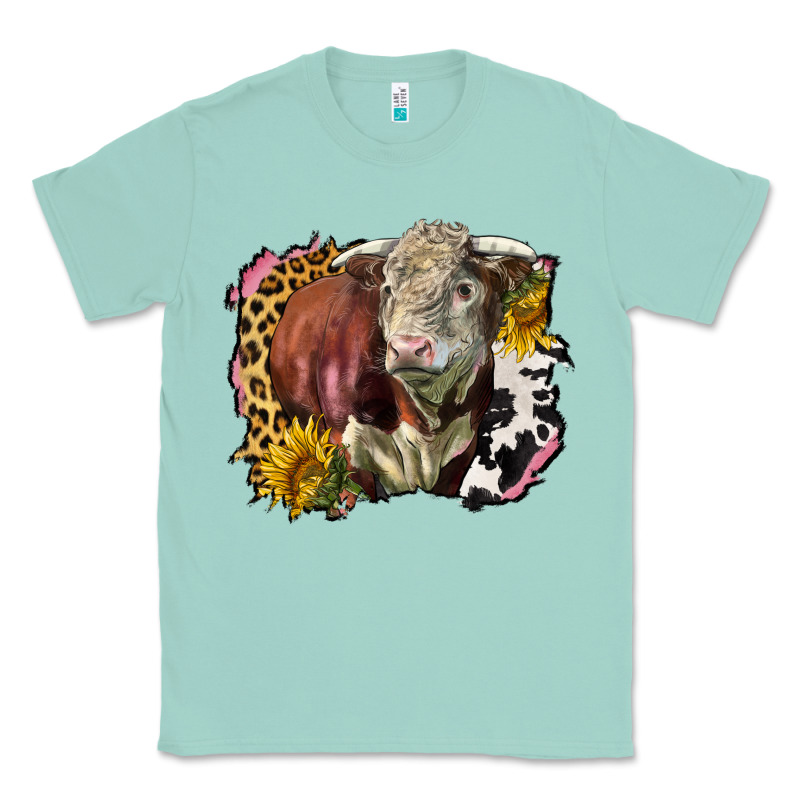 Hereford Bull Western Background Classic Tee by LillyAllenDesigns | Teevron