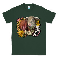 Sports Green hereford bull western background Classic Tee - LillyAllenDesigns