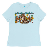 Baby Blue western australian shepherd mom Ladies Tee - texasbilliewilder