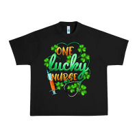 Black st.patricks one lucky nurse Urban Heavy Tee - BarkalooDesign