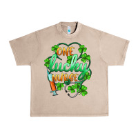 French Oak st.patricks one lucky nurse Urban Heavy Tee - BarkalooDesign