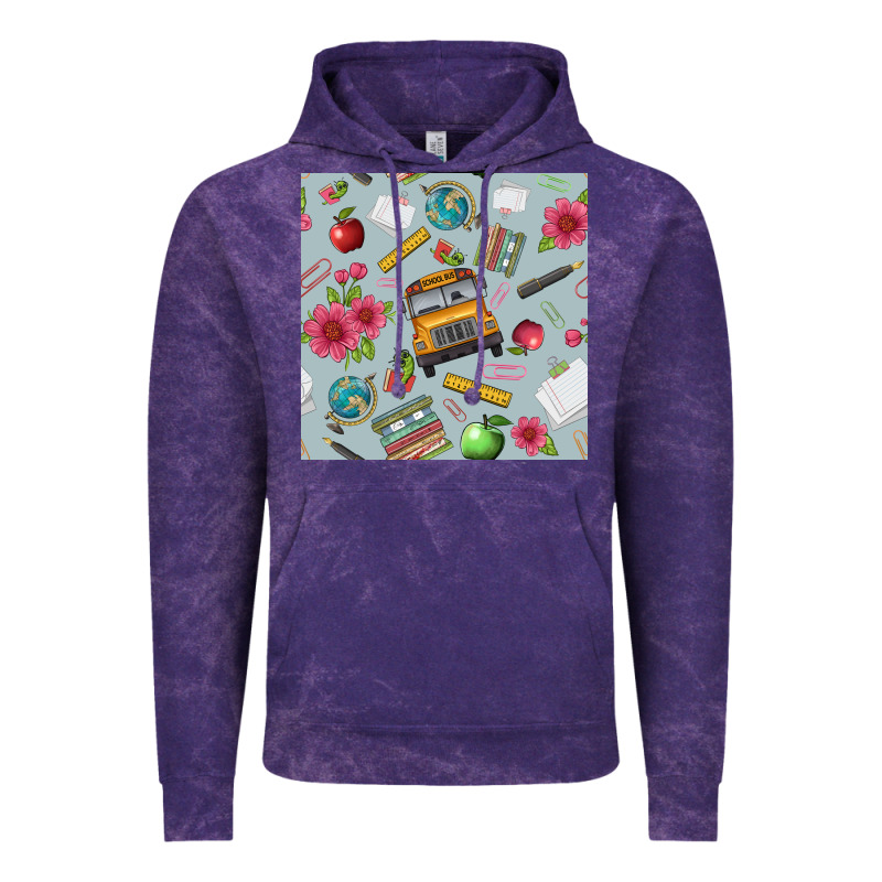School Bus Back To School Seamless Pattern Vintage Hoodie by BundleAndBundleShop | Teevron