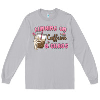 Moon Dust running on caffeine & chaos Long Sleeve Tee - MaliasSmallBusiness