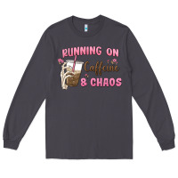 Smoke running on caffeine & chaos Long Sleeve Tee - MaliasSmallBusiness