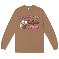 Toasted Coconut running on caffeine & chaos Long Sleeve Tee - MaliasSmallBusiness