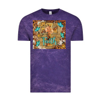 Cloud Purple faith cross Vintage Tee - BarkalooDesign