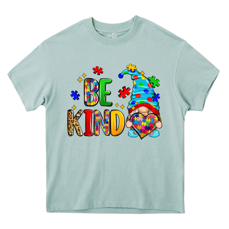 Be Kind Autism Gnome Heavy Core Tee by Zillion Design Studio | Teevron