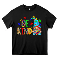 Black be kind autism gnome Heavy Core Tee - Zillion Design Studio