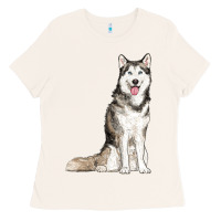 Bone husky Ladies Tee - RanaPortraitStore