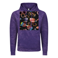 Cloud Purple 4th of july glasses  seamless pattern Vintage Hoodie - BundleAndBundleShop