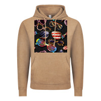 Vintage Coffee 4th of july glasses  seamless pattern Vintage Hoodie - BundleAndBundleShop