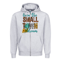 Heather Grey Living The Small Town Dream Zipper Hoodie - BundleAndBundleShop