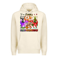 Tofu happy hallothanksmas dinosaur Premium Hoodie - texasbilliewilder
