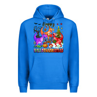 True Royal happy hallothanksmas dinosaur Premium Hoodie - texasbilliewilder