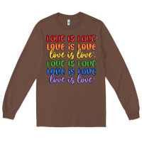 Chestnut love is love lgbtq Long Sleeve Tee - MaliasSmallBusiness