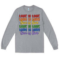 Heather Grey love is love lgbtq Long Sleeve Tee - MaliasSmallBusiness