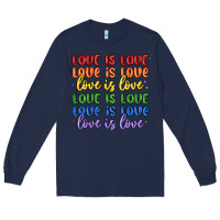 Navy love is love lgbtq Long Sleeve Tee - MaliasSmallBusiness