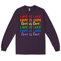 Plum love is love lgbtq Long Sleeve Tee - MaliasSmallBusiness