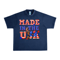 Navy made in the usa Urban Heavy Tee - NancyCooperArtShop