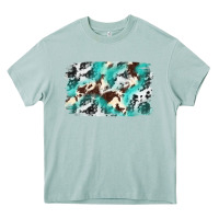 Arona Cowhide Background Western Heavy Core Tee - texasbilliewilder